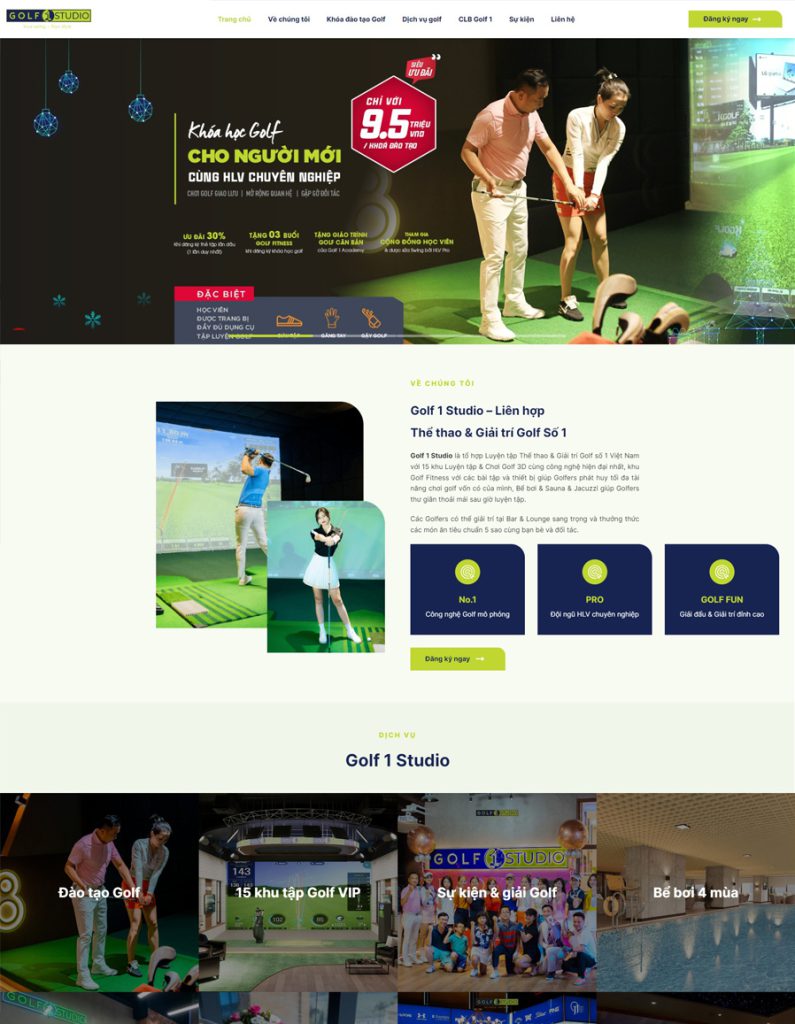 Dự án website Golf 1 Studio