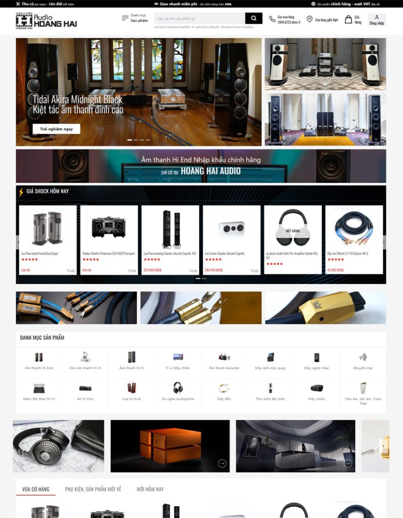 Dự án website Hoàng Hải Audio