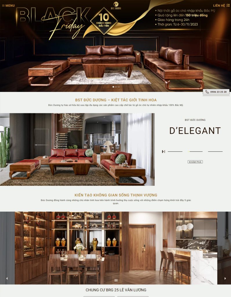 Dự án website Nội thất Đức Dương